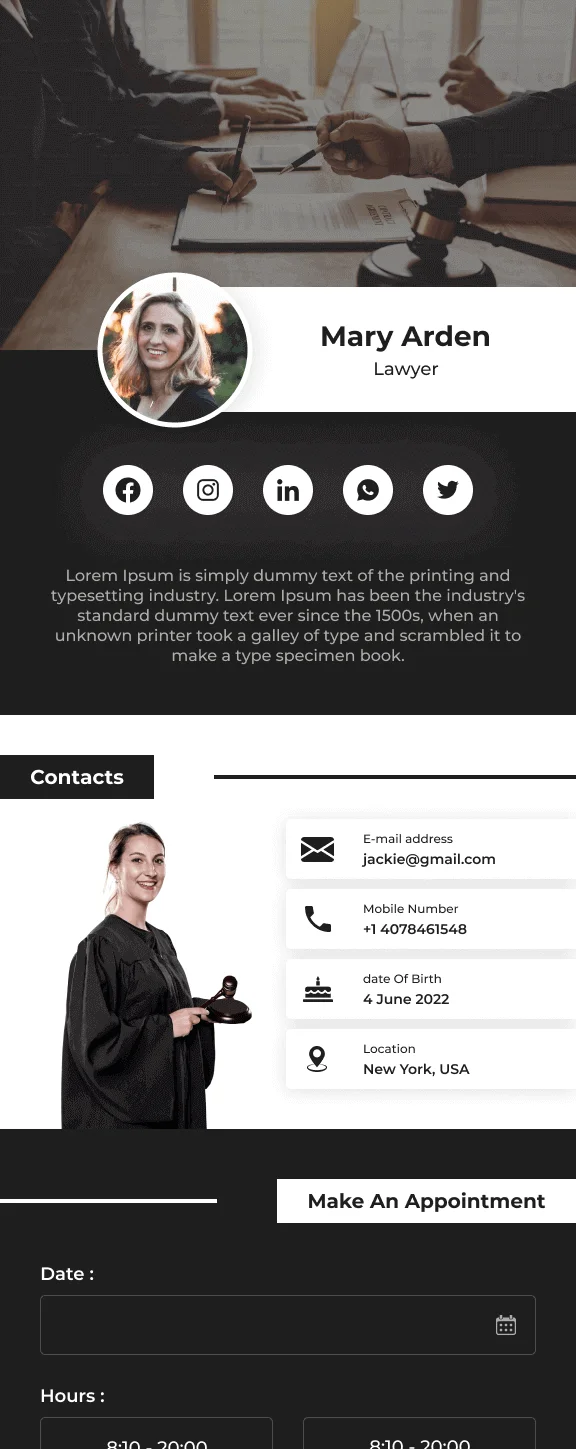 vCard Layout 3