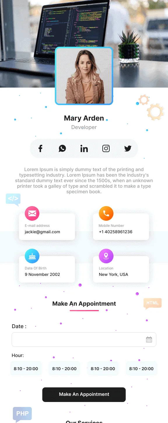 vCard Layout 2